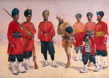 Soldiers of the Rajput Regiment, illustration for 